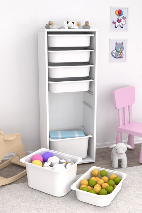 Етажерка за играчки със 7 кошници Промоция!