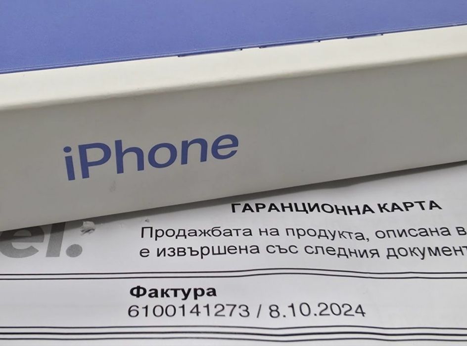 128GB iPhone 16 Гаранция Yettel 3г. 2027 Ultramarine / Син