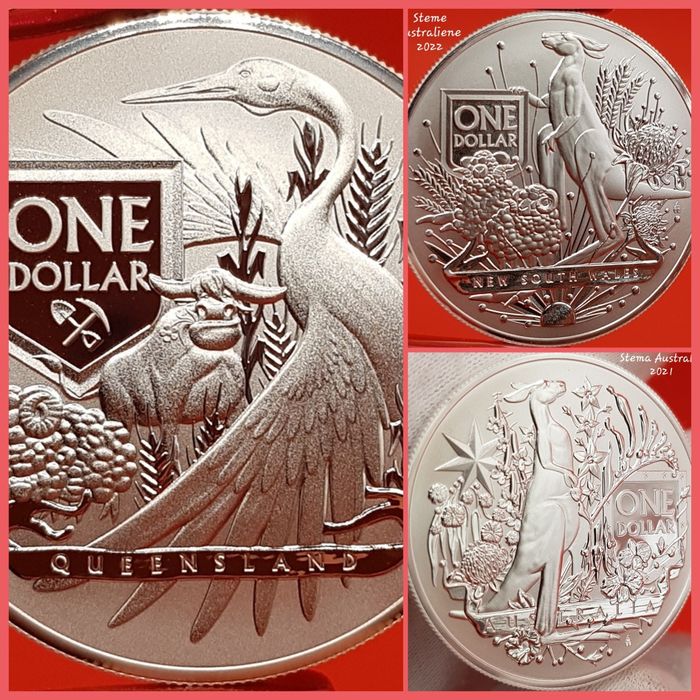 Australia RAM Delfinul Steme monede argint lingou 999 pur