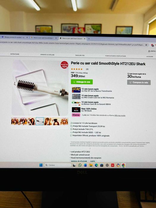 Perie cu aer cald SmoothStyle HT212EU Shark