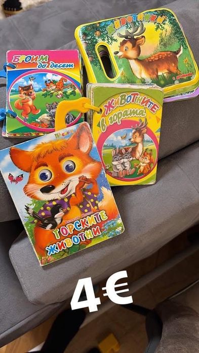 Играчки - сортер, топки, книги, дървени