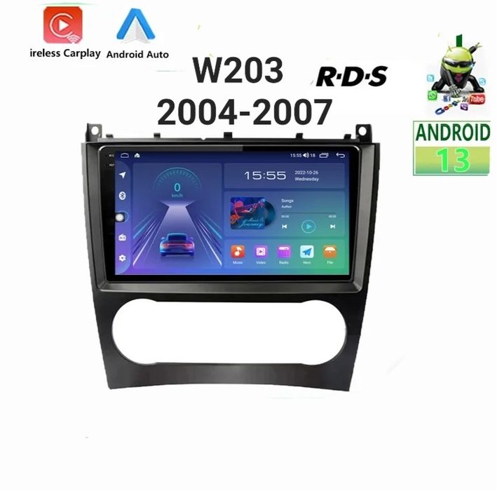 Мултимедия W203 W209 mercedes Андроид навигация android mercedes 2004-