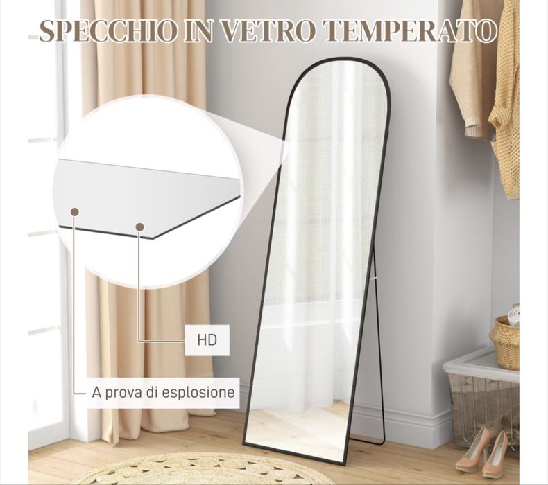 Огледало за под и стена Homcom