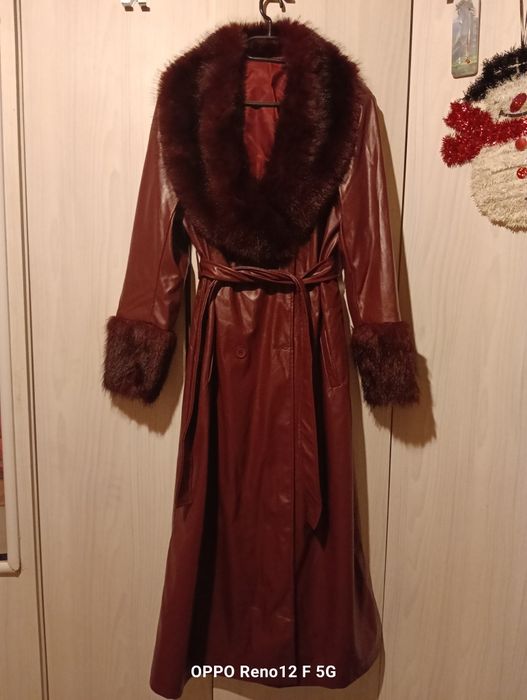 Palton lung piele ecologica