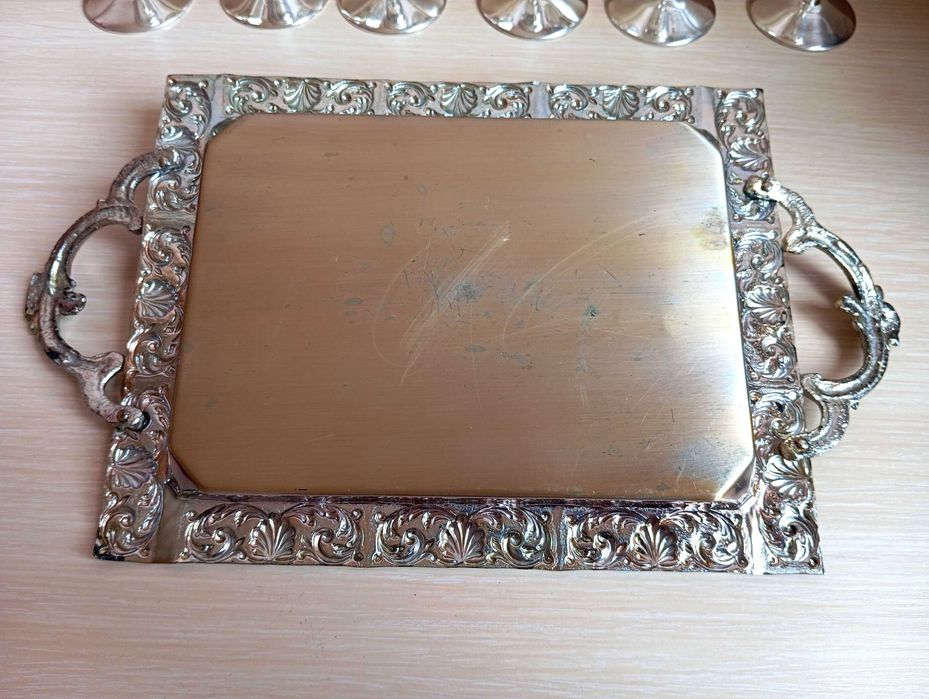 Страхотен Посребрен Сервиз