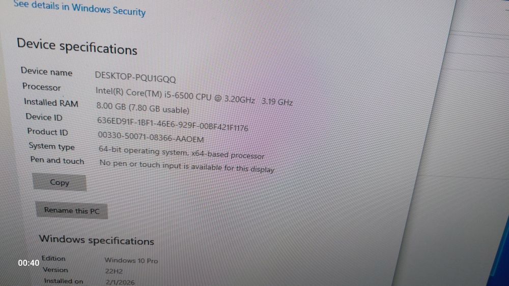 Pc Calculator Fujitsu Esprimo i5 6500