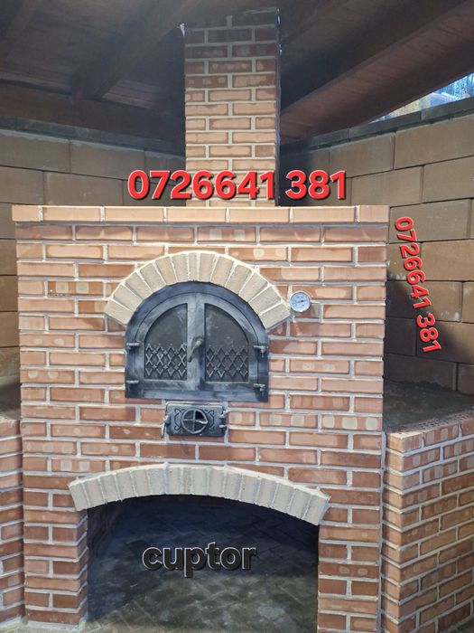 Gratar rustic de cărămidă plita țărănească cuptor de pâine afumături m