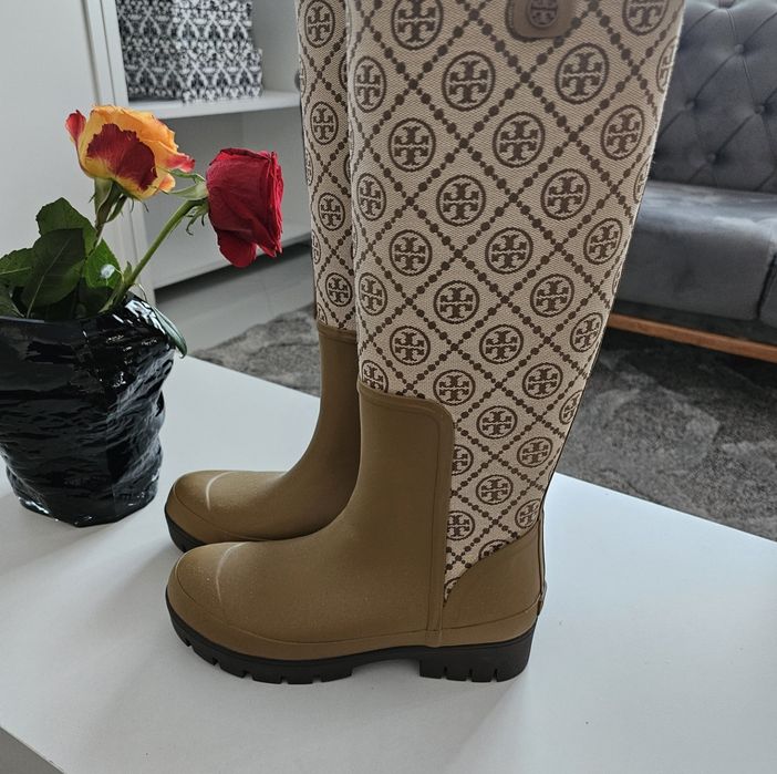 Tory Burch cizme cauciuc si material textil