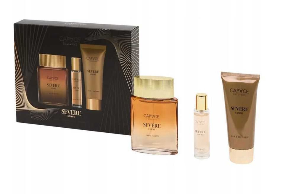 Set cadou barbati parfum x2, gel dus Exclusive, Severe, 24x18x5cm