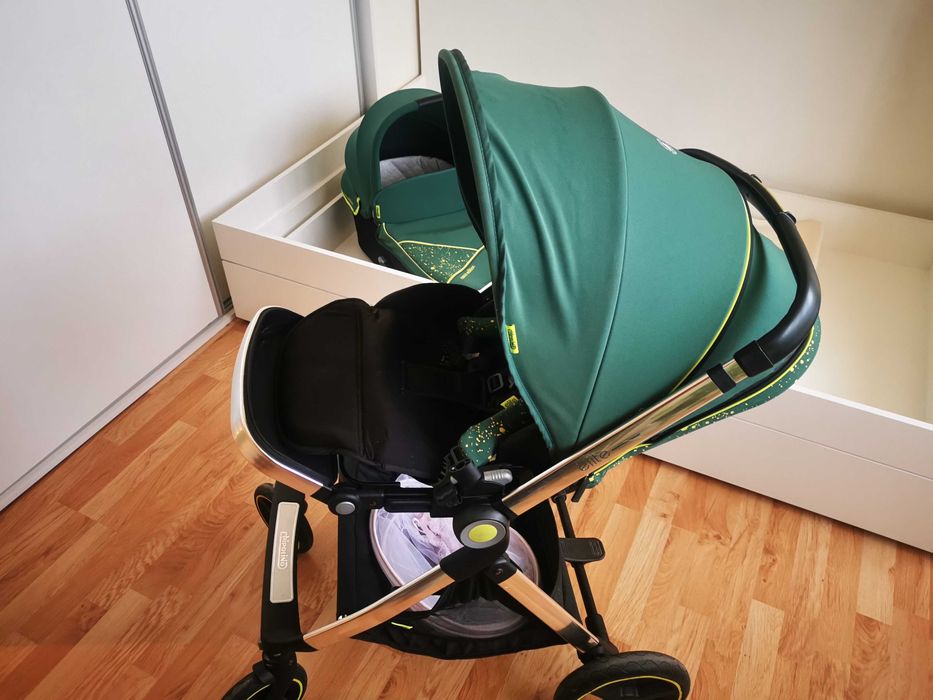 Бебешка количка 3 в 1 Chipolino Elite neon edition