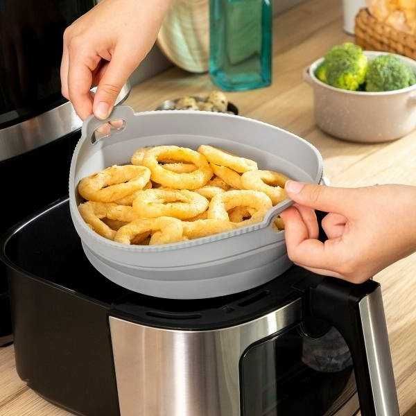 Cos din silicon pliabil pentru Airfryer sau Cuptor 21,5 x 7 cm