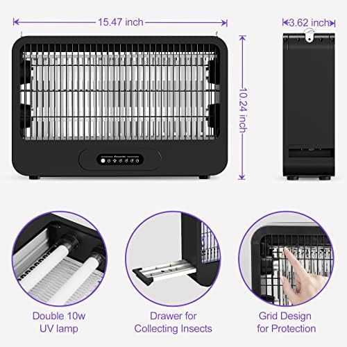 Нов Унищожител на насекоми FethFire Fly Zapper, 4000V, Двустранна UV Лампа