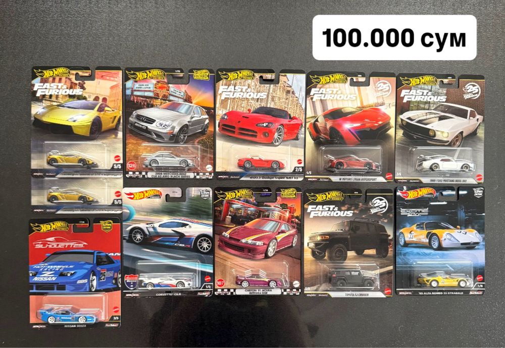 Hot Wheels магинки premium форсаж ниссан, мазда, мерседес, хонда