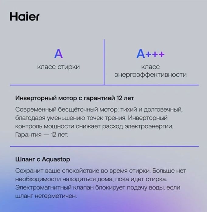 Стиральная машина HAIER