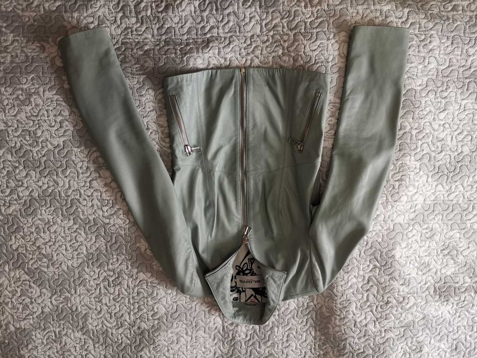 ново кожено дамско яке S