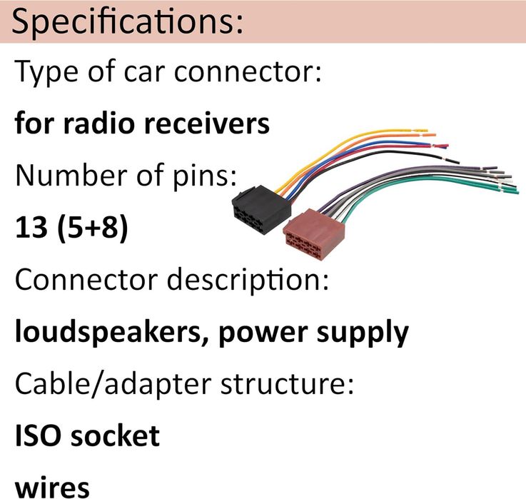 автомобилна букса iso-3 lp за свързване на автомобилно радио ...