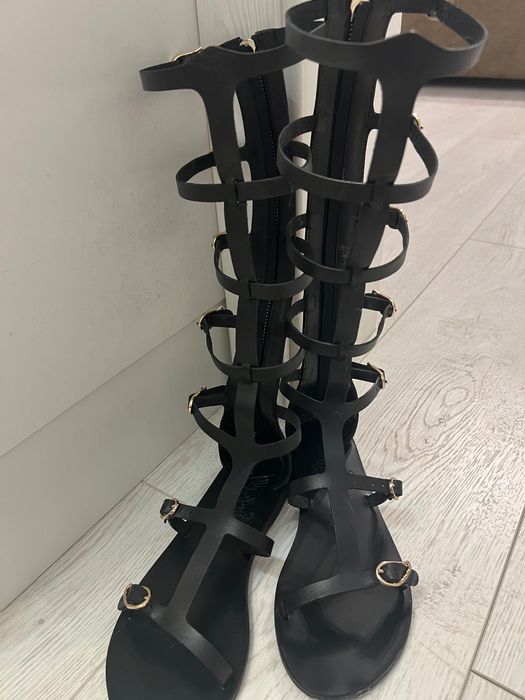 Sandale gladiator cu caramb inalt 36