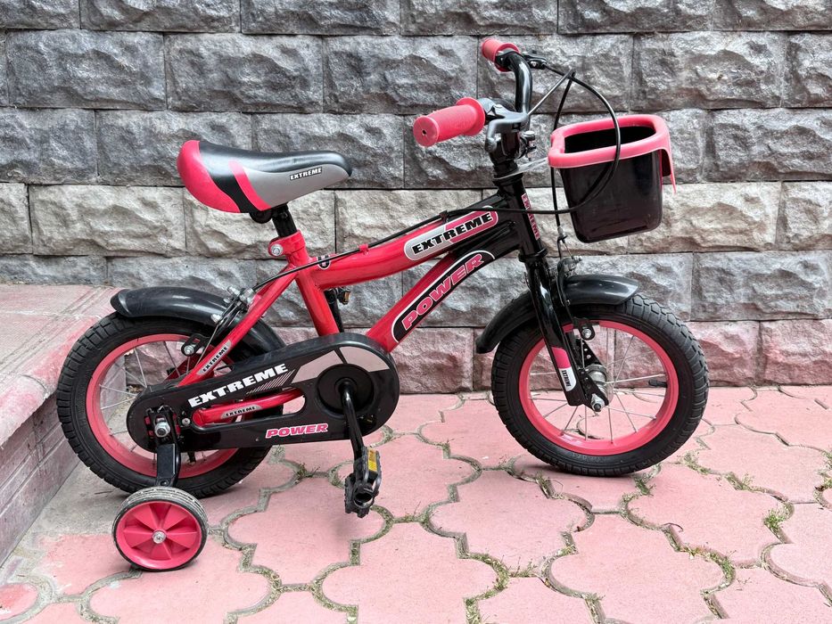 Bicicleta copii 12 inch, cu roti ajutatoare ... 4-6 ani