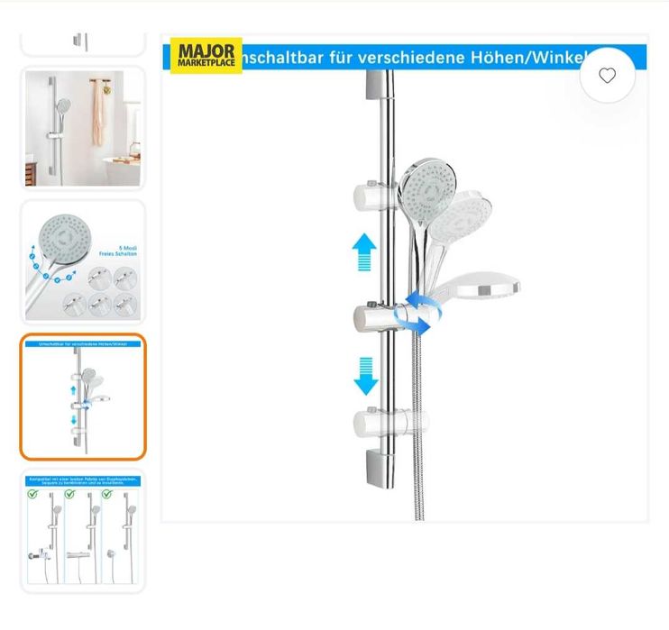 Set cap dus cu tija metalica