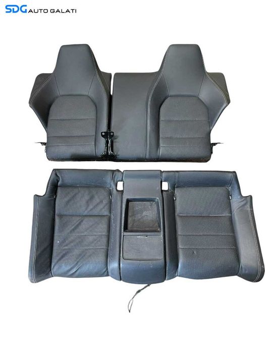 Bancheta Spate Sezut cu Spatar Piele Neagra Mercedes Clasa E Class W207 A207 C207 Coupe Cabrio E180 E200 E220 E250 E300 E320 2009 - 2016 [C9297]
