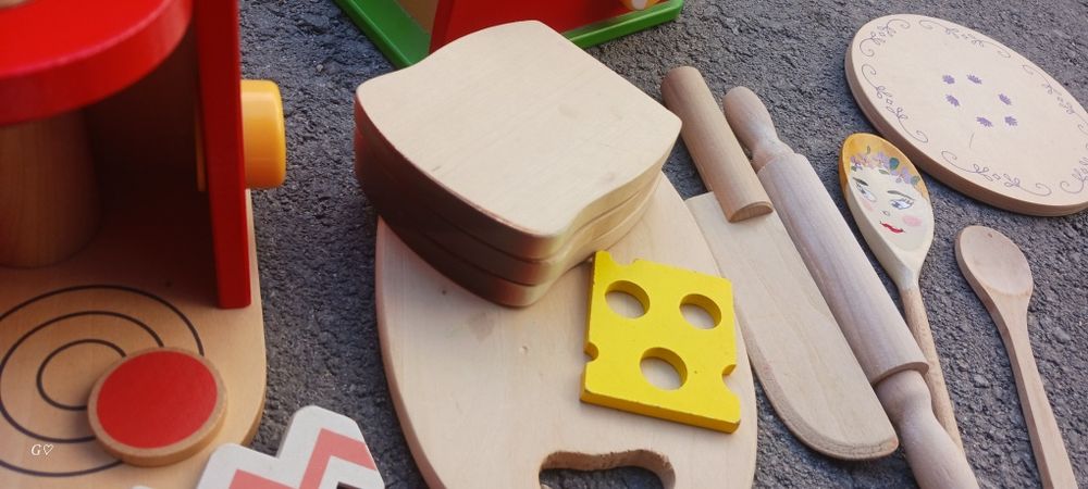 Огромен комплект дървени играчки