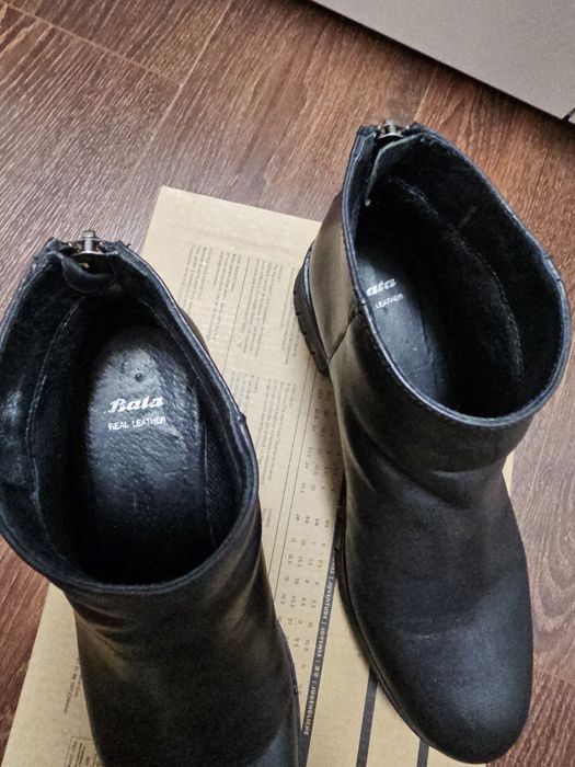 Дамски боти естествена кожа Bata