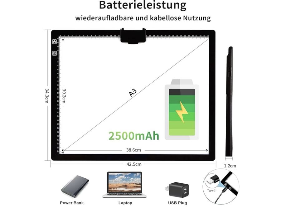 Tableta led iluminata petru desen 3D