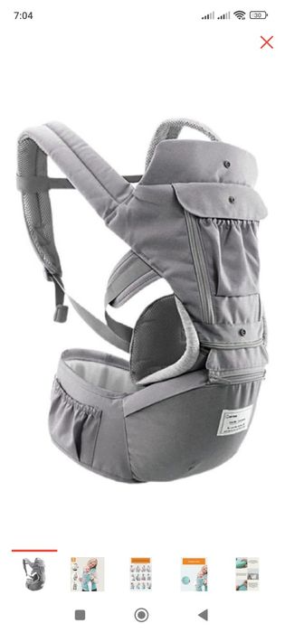 Эргорюкзак Aiebao, серый