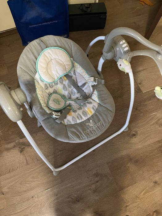 Електрическа люлка Cangaroo Baby Swing, сива.