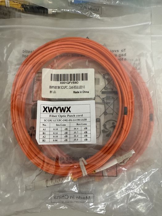 Cablu patch fibră optică 5m OM2 SX DX LSZH 3.0mm,duplex,LC FC SC ST