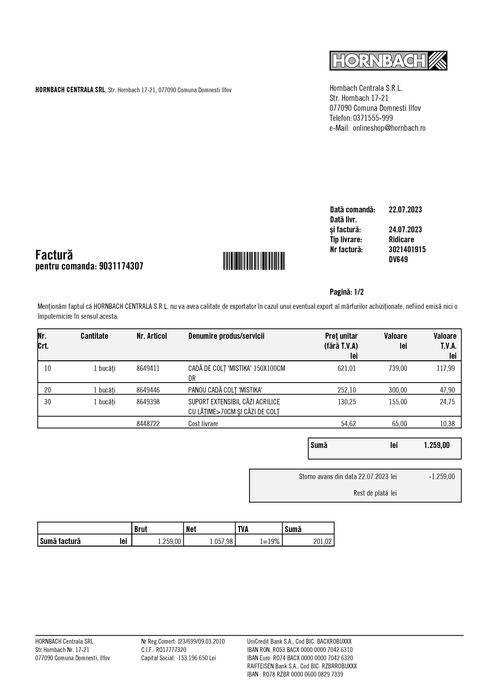 Cada de baie, colt Mistika 150x100cm, Dreapta