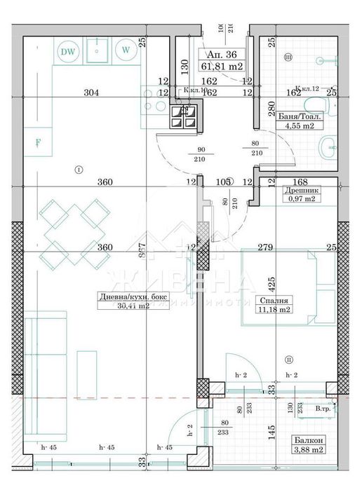Продава 2-стаен апартамент, БДС, кв. Левски,  72 кв.м