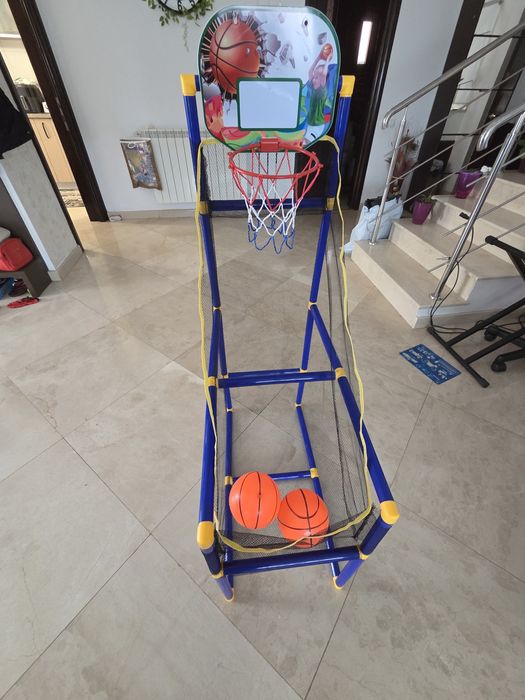 Vand cos baschet copii, 122cm înălțime + 2 mingii