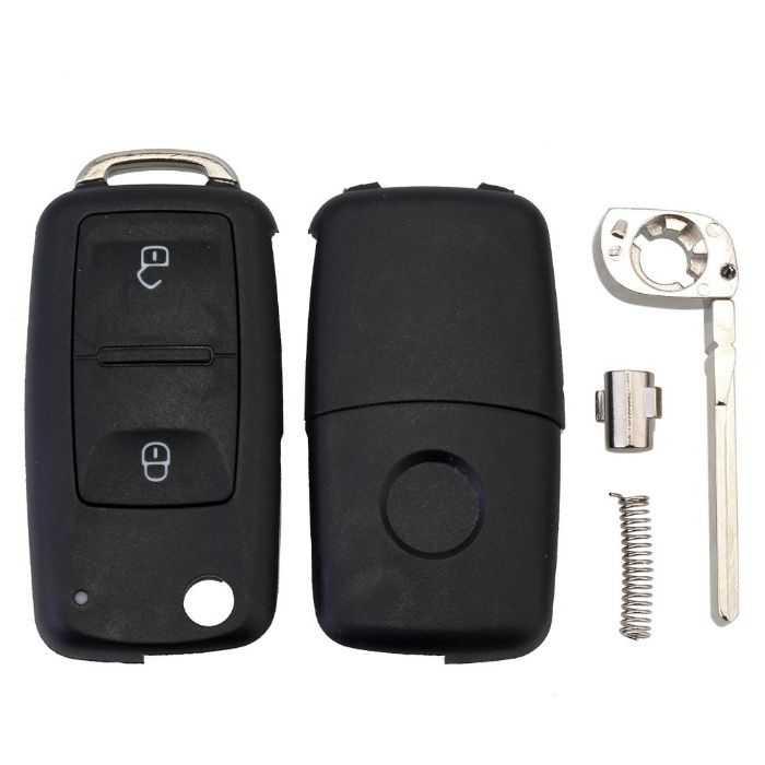 Кутийка ключ WOLKSWAGEN SEAT SKODA 2 бутона с острие OS