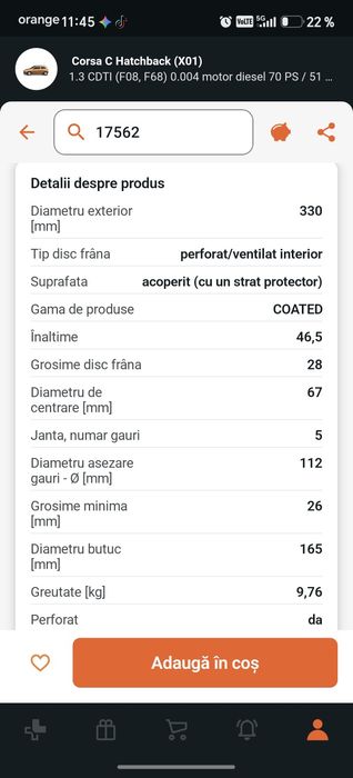 Kit discuri frana perforate 330mm 5x112 + placute ABS - NOI (17562 / 37506)