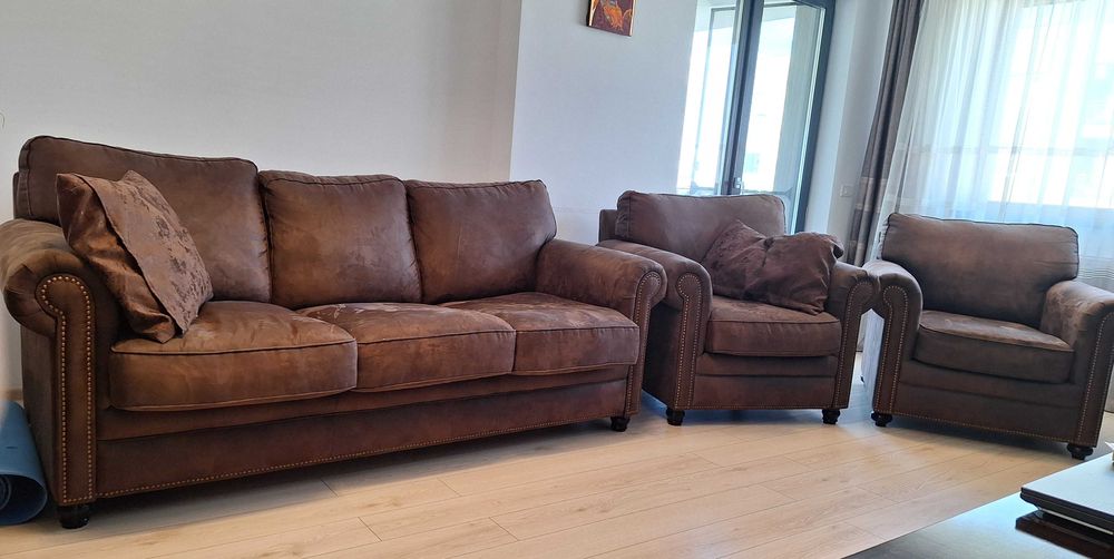 Set canapea 3 piese mobexpert extensibil