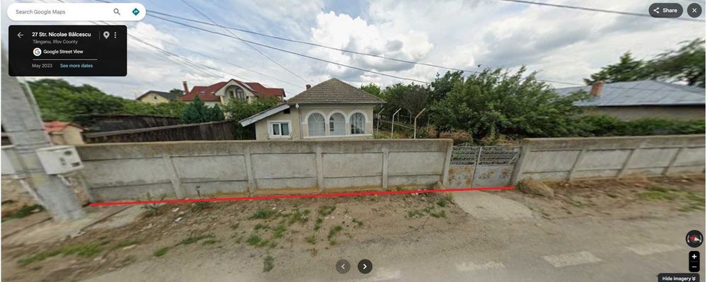 Teren 1200 mp + casă bătrânească – Tânganu, Cernica, Ilfov