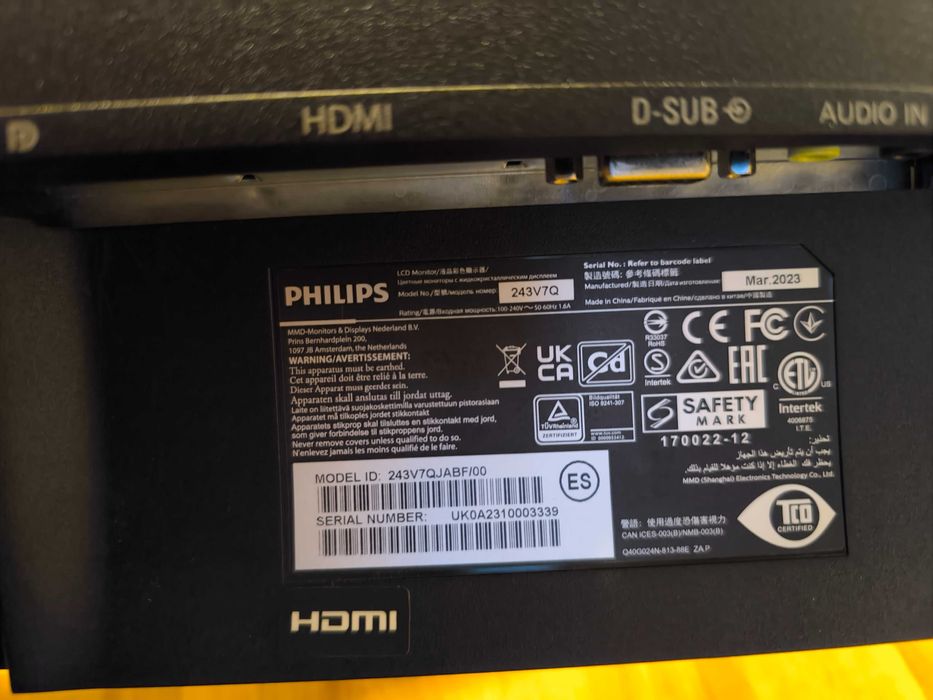 Monitor Philips 243V 24 inch