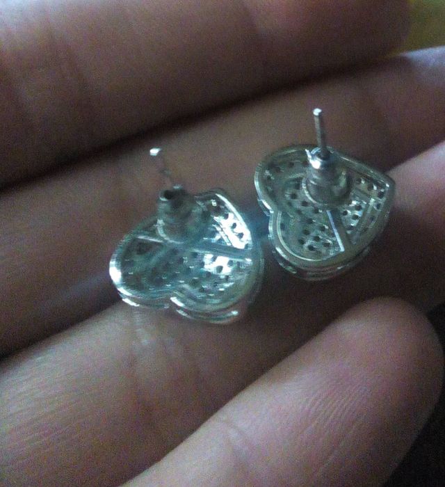 Superbi cercei de efect in forma de inima perla, zirconii - 4 modele