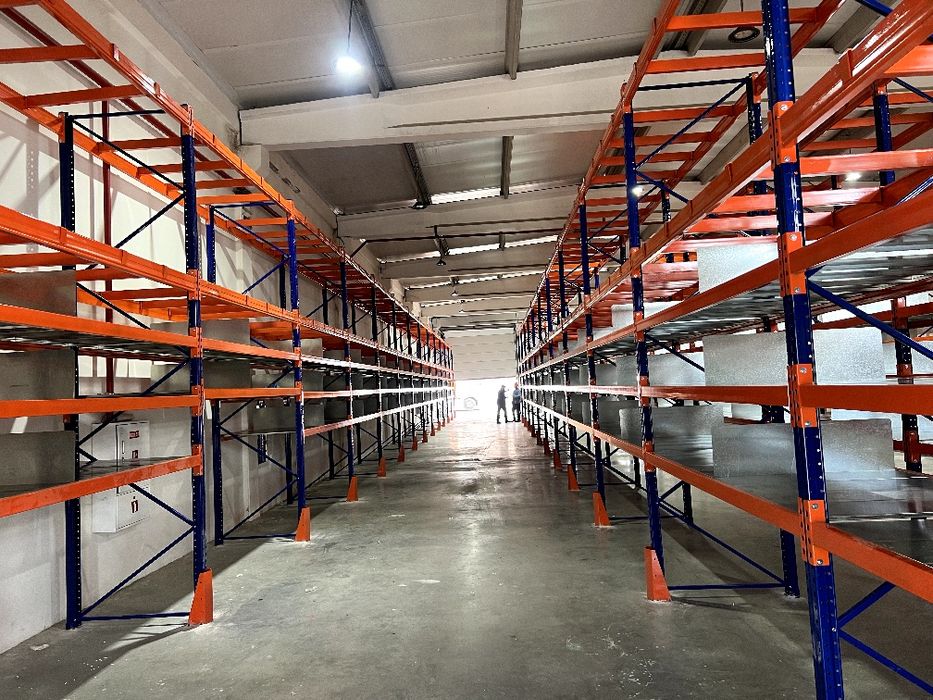 Стеллаж паллеты установка сборка