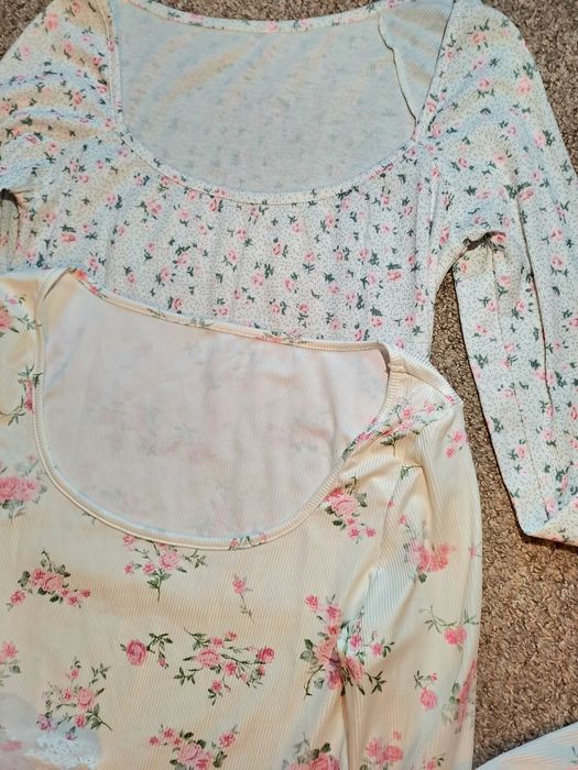 Lot bluze florale XL marca Shein cu dantelă