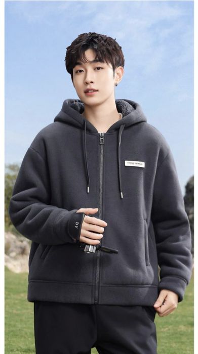 Теплая Толстовка серого размер 2XL