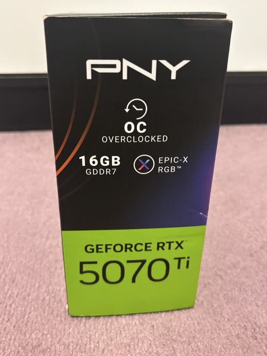 неотворена видеокарта PNY GeForce RTX 5070 Ti Epic-X RGB OC 16GB,