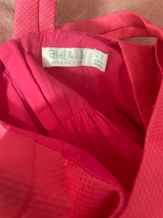 Rochie fete, Abel &Lula, tafta roz, 12ani
