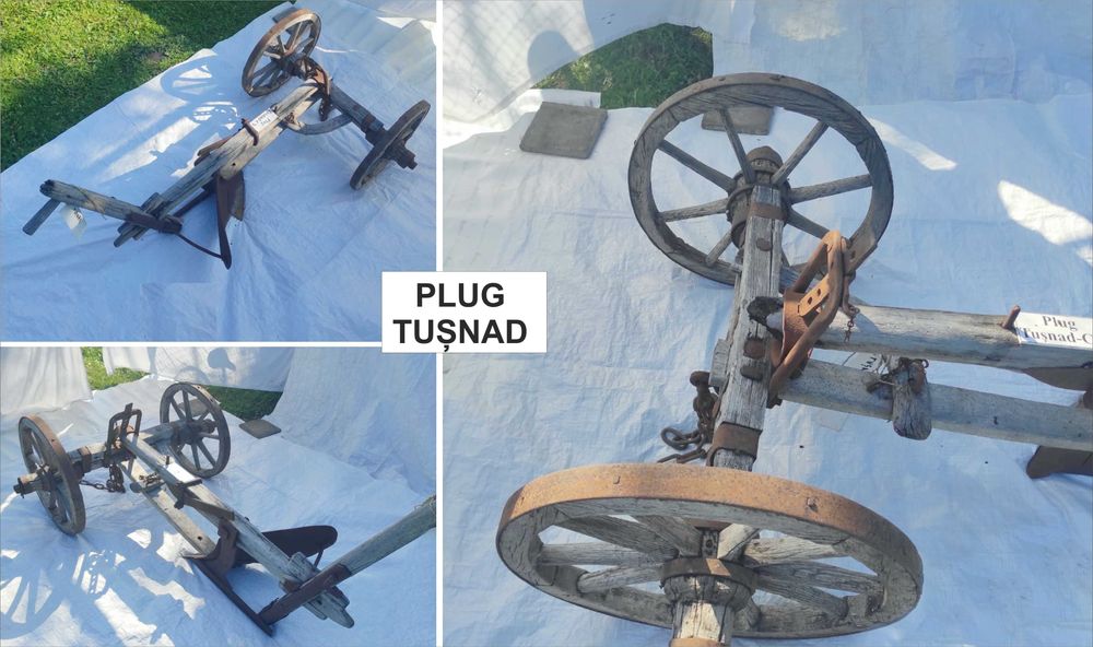 Pluguri vechi din lemn si fier + Sanie din lemn functionala