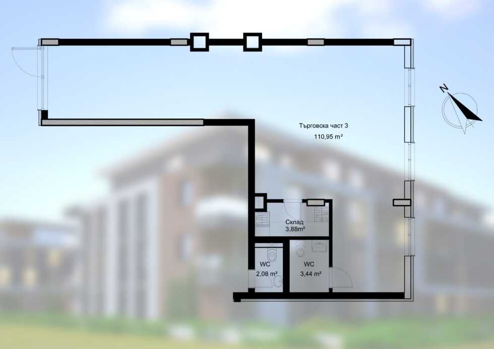 Продава се Магазин в София, Малинова долина - 110 кв.м за 2546 €/кв.м - Снимка #2