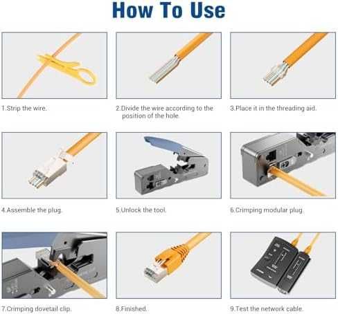 Мрежов комплект FGB кримп клещи тестер RJ45