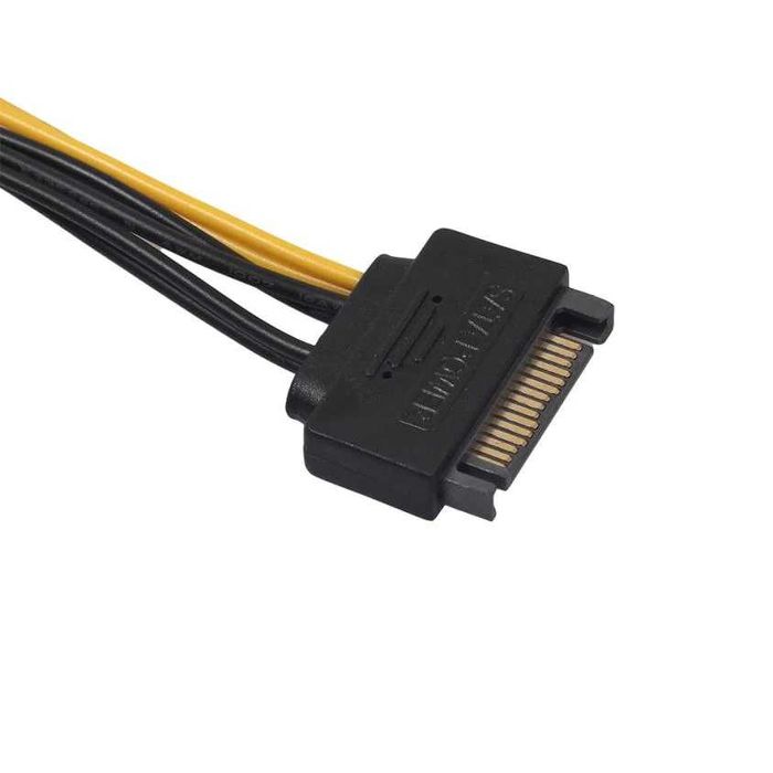 VGA питание переходник PCI_Express x16, Sata 15PIN --> 8PIN(6+2), 15cm