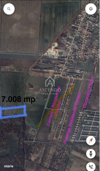 Vanzare teren 7.000 mp – Buftea, zona Tămași | lângă pădure