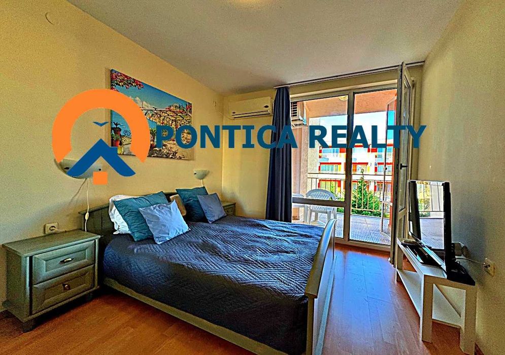 Двустаен апартамент в голям комплекс в Слънчев Бряг